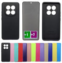 Capa Aveludada Para Redmi Note 14 Pro 5g + Pel. Privacidade