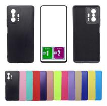 Capa Aveludada Para Xiaomi 11t Pro + Pelicula Vidro 3d
