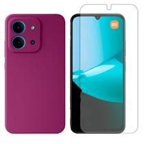 Capa Aveludada Para Xiaomi Poco C85 4G + Pelicula Hidrogel