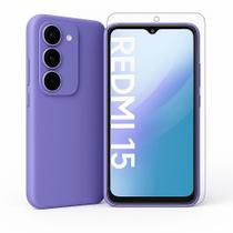 Capa Aveludada Para Xiaomi Redmi 15 4G + Pelicula Hidrogel