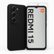Capa Aveludada Para Xiaomi Redmi 15 4G + Pelicula Hidrogel