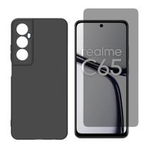 Capa Aveludada + Pel. Gel Privativa Compatível Realme C65