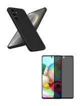 Capa Aveludada + Película Fosca Privacidade Para Samsung Galaxy S25 FE 5G
