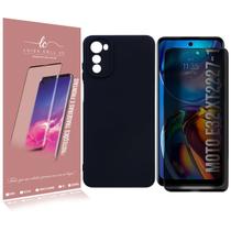 Capa AVELUDADA + Película Privacidade P/ Moto E32 XT2227 6.5 - Luiza Cell25