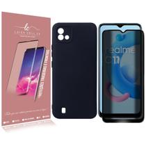 Capa AVELUDADA + Película Privacidade P/ Realme C11 6.52 - Luiza Cell25