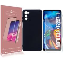 Capa Aveludada Premium Compativel Moto E32 XT2227 6.5 + Pelicula Vidro 9h - Luiza Cell25