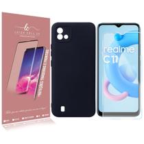 Capa Aveludada Premium Compativel Realme C11 6.52 + Pelicula Vidro 9h - Luiza Cell25