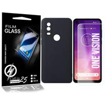 Capa Aveludada Premium Moto One Vision XT1970 6.3 + Película Vidro 9h - Cell In Power25 Capa Aveludada Premium Moto One Vision XT1970 6.3 + Película Vidro 9h - Cell In Power25