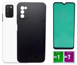 Capa Aveludada Preta Para Galaxy A03s A02s + Pel. Ceramica Capa Aveludada Preta Para Galaxy A03s A02s + Pel. Ceramica
