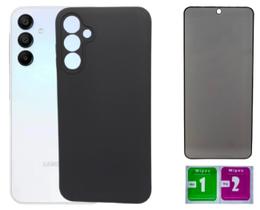 Capa Aveludada Preta Para Galaxy A15 M15 + Pel. Privacidade - Mustangshop