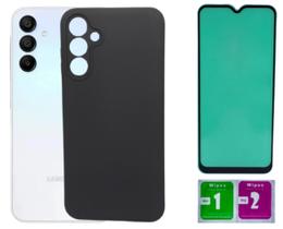 Capa Aveludada Preta Para Galaxy A15 M15 + Película Ceramica - Mustangshop