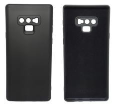 Capa Aveludada Preta Para Galaxy Note 9 + Película Ceramica