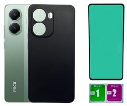 Capa Aveludada Preta Para Poco X7 Pro 5g + Pelicula Ceramica Capa Aveludada Preta Para Poco X7 Pro 5g + Pelicula Ceramica