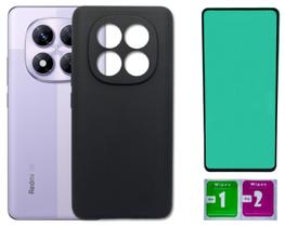 Capa Aveludada Preta Para Redmi Note 14 Pro 5g+ Pel Ceramica
