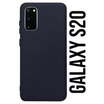 Capa Aveludada Preta + Película De Hydrogel Fosca Compatível Para Galaxy S20 Tela 6.2 G980