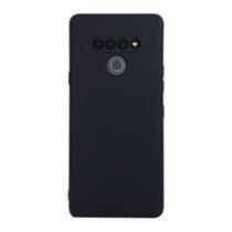 Capa Aveludada Preta + Película De Hydrogel Fosca Compatível Para LG K71 Lmq730baw 6.8