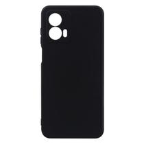 Capa Aveludada Preta + Película De Hydrogel Fosca Compatível Para Moto G53 Xt2335 6.5
