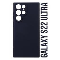 Capa Aveludada Preta + Película De Hydrogel Privacidade Compatível Para Galaxy S22 Ultra S908 6.8