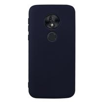 Capa Aveludada Preta + Película De Hydrogel Privacidade Compatível Para Moto G7 Play Xt1952 5.7