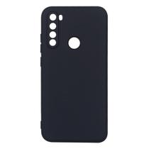 Capa Aveludada Preta + Película De Hydrogel Privacidade Compatível Para Redmi Note 8 6.3