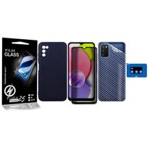 Capa Aveludada Preta + Pelicula Privacidade +traseira+ Camera P/ Galaxy A03S A037 6.5 - Cell In Power25 Capa Aveludada Preta + Pelicula Privacidade +traseira+ Camera P/ Galaxy A03S A037 6.5 - Cell In Power25