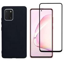 Capa Aveludada Preta + Película Vidro 9D Galaxy Note 10 Lite - Samsung