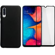 Capa Aveludada Preta + Película Vidro 9D Samsung Galaxy A30S