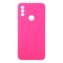 Capa Aveludada Rosa Pink compatível Moto E20 6.5 XT2155 + PEL. DE CERÂMICA - Cell In Power25 Capa Aveludada Rosa Pink compatível Moto E20 6.5 XT2155 + PEL. DE CERÂMICA - Cell In Power25