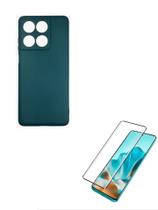 Capa Aveludada Verde escuro + Película Curvada Moto EDGE 60