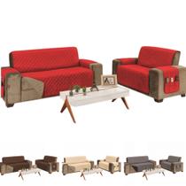 Capa avulsa para sofa king grande de 3 lugares + dupla face em viés e matelado + porta objetos largura assento de 1,80m Capa avulsa para sofa king grande de 3 lugares + dupla face em viés e matelado + porta objetos largura assento de 1,80m