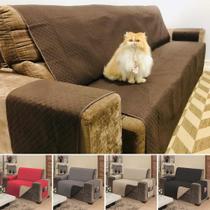 Capa avulsa para sofa padrao de 3 lugares reclinavel em dupla face impermeavel pet gatos e caes em vies e matelado com porta objeto largura do assento Capa avulsa para sofa padrao de 3 lugares reclinavel em dupla face impermeavel pet gatos e caes em vies e matelado com porta objeto largura do assento