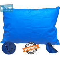 Capa Azul Impermeável Para Travesseiro Hospitalar 50x70 cm Com Zíper - Miranda Colchões