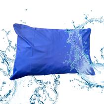 Capa Azul Impermeável Para Travesseiro Hospitalar 50x70 cm Com Zíper - Miranda Colchões