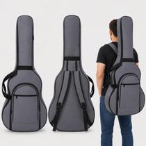 Capa Bag Case Cinza Para Violão Clássico Impermeável Bolso Capa Bag Case Cinza Para Violão Clássico Impermeável Bolso