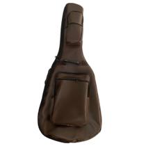 Capa Bag Marrom Violão Clássico Acolchoada material ecológico Luxo