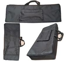 Capa Bag Master Luxo Para Teclado Microkorg Nylon Preto Carbon