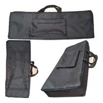 Capa Bag Master Luxo Para Teclado Roland Gw8 Nylon Preto Carbon