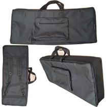 Capa Bag Master Luxo Para Teclado Yamaha Mox6 Nylon Preto - Carbon