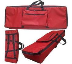 Capa Bag Master Luxo Para Teclado Yamaha Psr E463 Vermelho