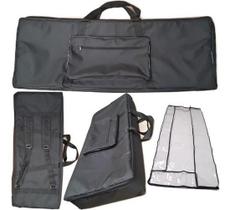 Capa Bag Master Luxo Teclado Yamaha Psr-E273 Bk + Cobertura