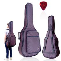 Capa Bag Mochila Top Para Violão Folk Acolchoada Super Luxo