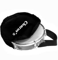 Capa bag nylon sintético com ziper lateral e alça para tamborim percussão resistente