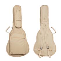 Capa Bag p violão clássico folk luxo acolchoada bolso cargo bege