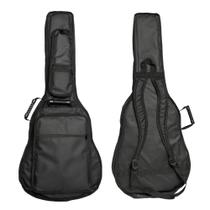 Capa Bag p violão clássico folk luxo acolchoada bolso cargo Preto