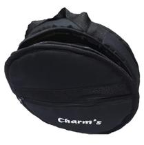 Capa bag pandeiro 10 polegadas acolchoada com alça e bolso case profissional