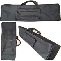 Capa Bag Para Teclado Casio Wk240 Nylon Master Luxo Preto Carbon