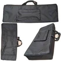 Capa Bag Para Teclado Casio Wk500 Nylon Master Luxo Preto Carbon