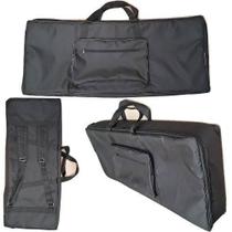 Capa Bag Para Teclado Nord C2 Nylon Master Luxo Preto Carbon