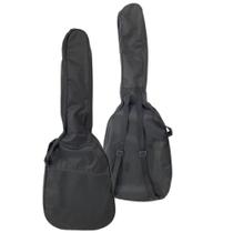 Capa Bag Preta Para Violão Folk Simples Alça Dupla