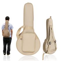 Capa Bag Top Para Cavaco Banjo Super Luxo Bege